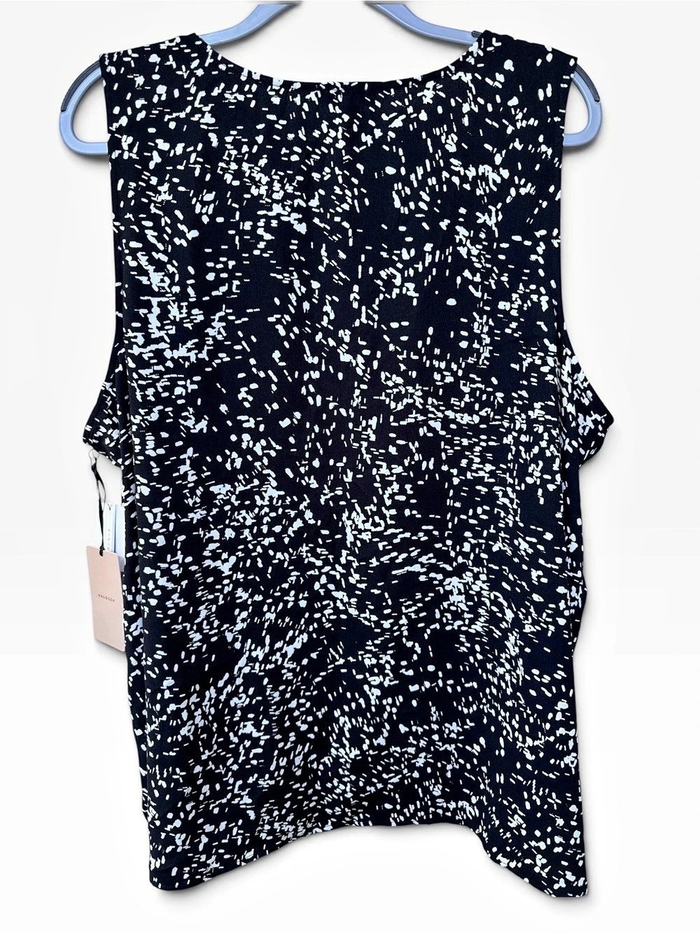 Black White Dots Tank Top Sleeveless Blouse Shirt Women’s Business Casual 3X